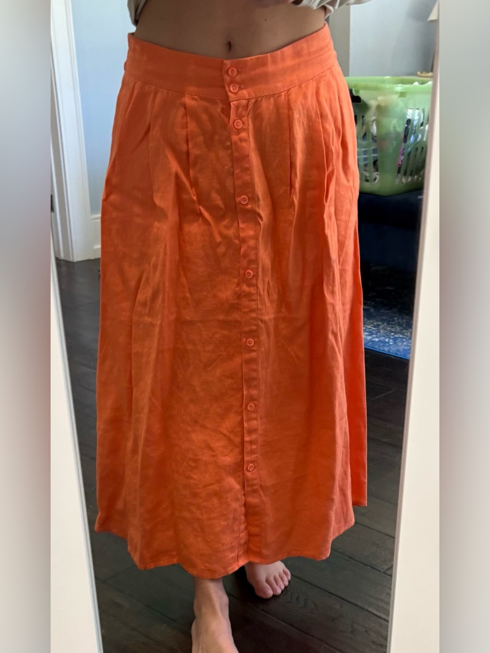 Button-up boho midi skirt- NWOT - Picture 1 of 4